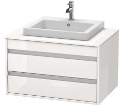DURAVIT - Ketho Umývadlová skrinka 50x80x55 cm, 2 zásuvky, lesklá biela (KT675402222)