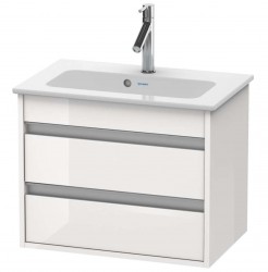 DURAVIT - Ketho Umývadlová skrinka Compact, 48x60x39 cm, 2 zásuvky, lesklá biela (KT645202222)