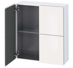 DURAVIT - L-Cube Skrinka, 80x70x24 cm, 2 dvierka, lesklá biela (LC116702222)