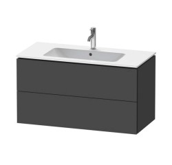 DURAVIT - L-Cube Umývadlová skrinka, 55x102x48 cm, 2 zásuvky, grafit mat (LC624204949)