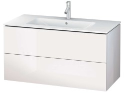 DURAVIT - L-Cube Umývadlová skrinka, 55x102x48 cm, 2 zásuvky, lesklá biela (LC624202222)