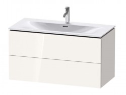 DURAVIT - L-Cube Umývadlová skrinka 55x102x48 cm, 2 zásuvky, lesklá biela (LC630802222)