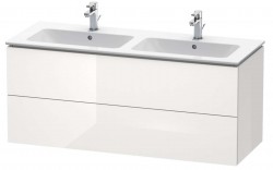 DURAVIT - L-Cube Umývadlová skrinka 55x129x48 cm, 2 zásuvky, lesklá biela (LC625802222)
