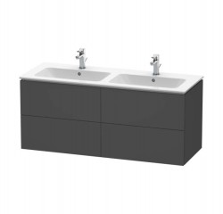 DURAVIT - L-Cube Umývadlová skrinka, 55x129x48 cm, 4 zásuvky, grafit mat (LC625904949)