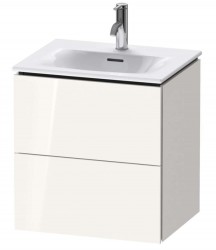 DURAVIT - L-Cube Umývadlová skrinka 55x52x42 cm, 2 zásuvky, lesklá biela (LC630402222)