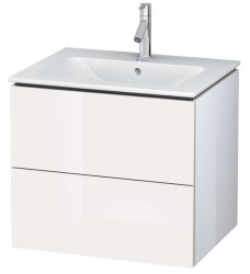 DURAVIT - L-Cube Umývadlová skrinka 55x62x48 cm, 2 zásuvky, lesklá biela (LC624002222)