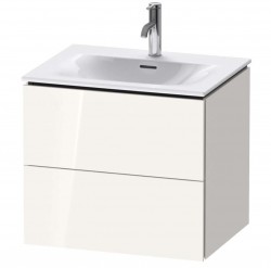 DURAVIT - L-Cube Umývadlová skrinka 55x62x48 cm, 2 zásuvky, lesklá biela (LC630502222)