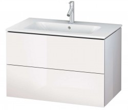 DURAVIT - L-Cube Umývadlová skrinka 55x82x48 cm, 2 zásuvky, lesklá biela (LC624102222)