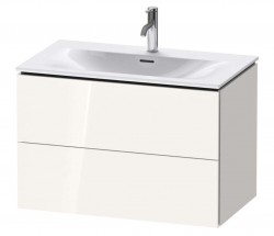 DURAVIT - L-Cube Umývadlová skrinka 55x82x48 cm, 2 zásuvky, lesklá biela (LC630702222)