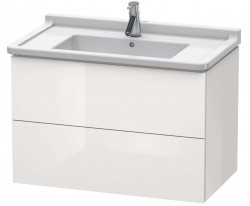 DURAVIT - L-Cube Umývadlová skrinka 56x82x47 cm, 2 zásuvky, lesklá biela (LC626502222)