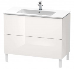 DURAVIT - L-Cube Umývadlová skrinka 86x102x48 cm, 2 zásuvky, lesklá biela (LC662702222)
