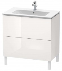 DURAVIT - L-Cube Umývadlová skrinka 86x82x48 cm, 2 zásuvky, lesklá biela (LC662602222)