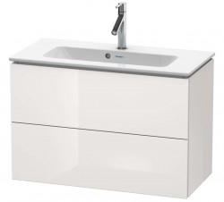 DURAVIT - L-Cube Umývadlová skrinka Compact, 55x82x39 cm, 2 zásuvky, lesklá biela (LC625702222)