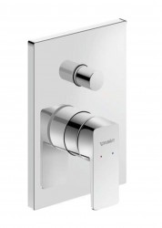 DURAVIT - Manhattan Batéria pod omietku, na 2 spotrebiče, s telesom, chróm (MH4210008010)