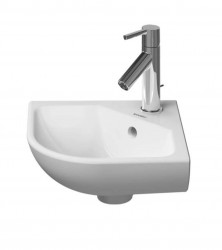 DURAVIT - ME by Starck Umývadielko rohové, 44x38 cm, s prepadom, s otvorom na batériu, biela (0722430000)