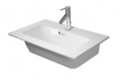 DURAVIT - ME by Starck Umývadlo nábytkové Compact, 63x40 cm, s 1 otvorom na batériu, s WonderGliss, alpská biela (23426300001)
