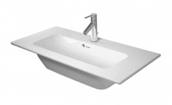DURAVIT - ME by Starck Umývadlo nábytkové Compact, 83x40 cm, s 1 otvorom na batériu, s WonderGliss, alpská biela (23428300001)