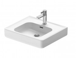 DURAVIT - Soleil by Starck Umývadlo, 55x48 cm, s prepadom, otvor na batériu, WonderGliss, biela (23765500001)