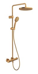 DURAVIT - Sprchový set s termostatom, priemer 25 cm, 3 prúdy, kefovaný bronz (TH4282008004)