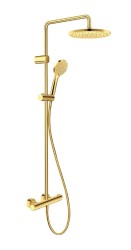 DURAVIT - Sprchy Sprchový set s termostatom, priemer 25 cm, 3 prúdy, zlatá (TH4282008034)