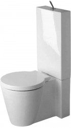 DURAVIT - Starck 1 Stojaca WC kombi misa, WonderGliss, biela (02330900641)