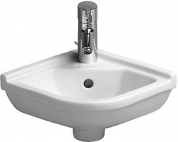 DURAVIT - Starck 3 Umývadielko rohové 43x38 cm, s 1 otvorom na batériu, biela (0752440000)