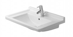 DURAVIT - Starck 3 Umývadlo, 70x49 cm, s prepadom, s otvorom na batériu, biela (0304700000)