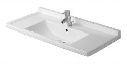 DURAVIT - Starck 3 Umývadlo, 85x49 cm, s prepadom, s otvorom na batériu, biela (0304800000)