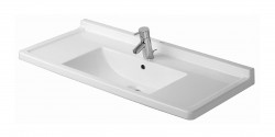 DURAVIT - Starck 3 Umývadlo nábytkové 105x49 cm, s 1 otvorom na batériu, s WonderGliss, alpská biela (03041000001)