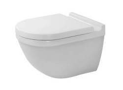 DURAVIT - Starck 3 Závesné WC s doskou SoftClose, Rimless, s WonderGliss, biela (45270900A11)