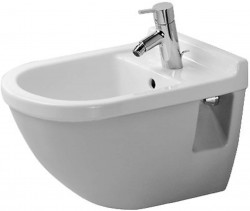 DURAVIT - Starck 3 Závesný bidet s prepadom, s WonderGliss, biela (22301500001)