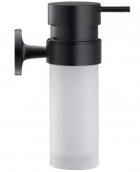 DURAVIT - Starck T Dávkovač mydla s držiakom, čierna mat/mliečne sklo (0099354600)