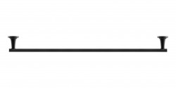 DURAVIT - Starck T Držiak uterákov, dĺžka 80 cm, čierna mat (0099434600)