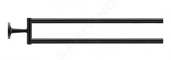 DURAVIT - Starck T Držiak uterákov dvojitý, otočný, dĺžka 465 mm, čierna mat (0099414600)