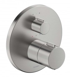 DURAVIT - Termostatická batéria pod omietku, na 2 spotrebiče, kefovaná nerezová (TH4200014070)