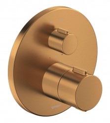 DURAVIT - Termostatická batéria pod omietku, na 2 spotrebiče, kefovaný bronz (TH4200014004)