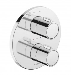 DURAVIT - Termostatická batéria pod omietku, na 2 spotrebiče, s telesom, chróm (TH4200008010)