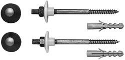 DURAVIT - Upevnenie na závesný bidet a WC, priemer 12x180 mm, chrómové krytky (0065001000)