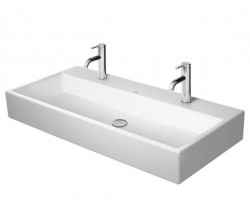 DURAVIT - Vero Air Dvojumývadlo nábytkové, 100x47 cm, bez prepadu, s otvormi na batérie, WonderGliss, biela (23501000721)