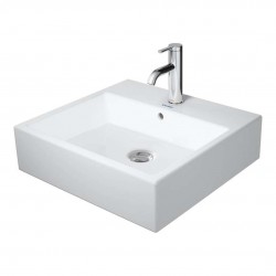 DURAVIT - Vero Air Umývadlo, 50x47 cm, s prepadom, otvor na batériu, WonderGliss, biela (23505000001)