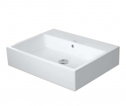 DURAVIT - Vero Air Umývadlo, 60x47 cm, s prepadom, bez otvoru na batériu, WonderGliss, biela (23506000601)