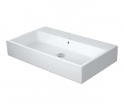 DURAVIT - Vero Air Umývadlo, 80x47 cm, s prepadom, bez otvoru na batériu, WonderGliss, biela (23508000601)