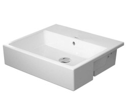 DURAVIT - Vero Air Umývadlo polozápustné, 55x47 cm, s prepadom, bez otvoru na batériu, biela (0382550060)