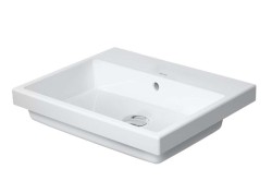 DURAVIT - Vero Air Umývadlo vstavané, 55x46 cm, s prepadom, bez otvoru na batériu, biela (0383550060)