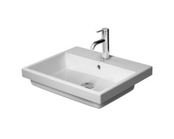 DURAVIT - Vero Air Umývadlo vstavané, 55x46 cm, s prepadom, otvor na batériu, biela (0383550000)