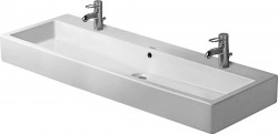 DURAVIT - Vero Dvojumývadlo, 120x47 cm, s 2 otvormi na batérie, alpská biela (0454120024)