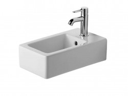 DURAVIT - Vero Umývadielko 45x25 cm, s 1 otvorom na batériu, s WonderGliss, biela (07022500001)
