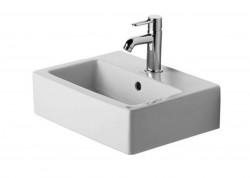DURAVIT - Vero Umývadielko, 45x35 cm, s prepadom, s otvorom na batériu, WonderGliss, biela (07044500001)