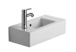 DURAVIT - Vero Umývadielko, 50x25 cm, s prepadom, s otvorom na batériu vľavo, biela (0703500009)