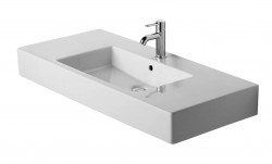DURAVIT - Vero Umývadlo, 105x49 cm, s prepadom, s otvorom na batériu, WonderGliss, biela (03291000001)